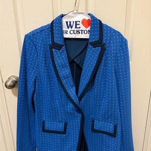 CAbi Blue Geometric Jacket